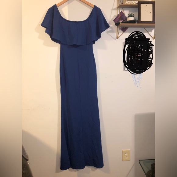 RUFFLE MAXI PEPLUM HEM FORMAL DRESS - SIZE SMALL…NEW NEW WITH OUT TAGS! - Picture 4 of 4